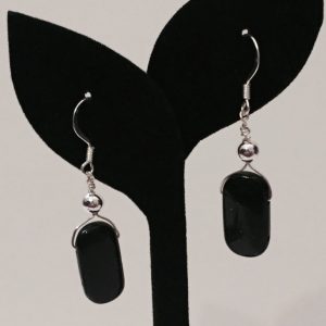 Goldstone and Silver Plate Earrings