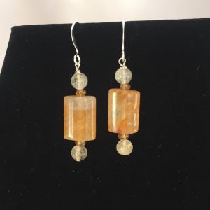 Citrine and Crystal Earrings