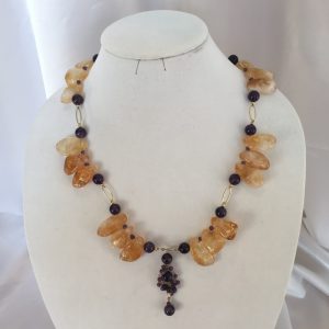 Citrine and Amethyst Necklace