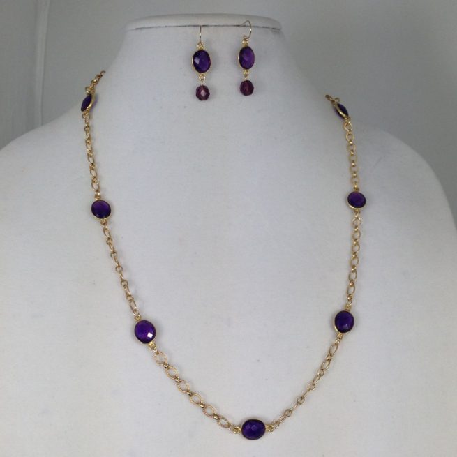Set made with Amethyst and Gold