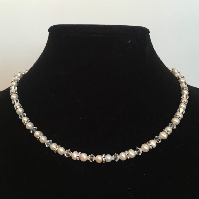 Freshwater Pearl and Crystal necklace
