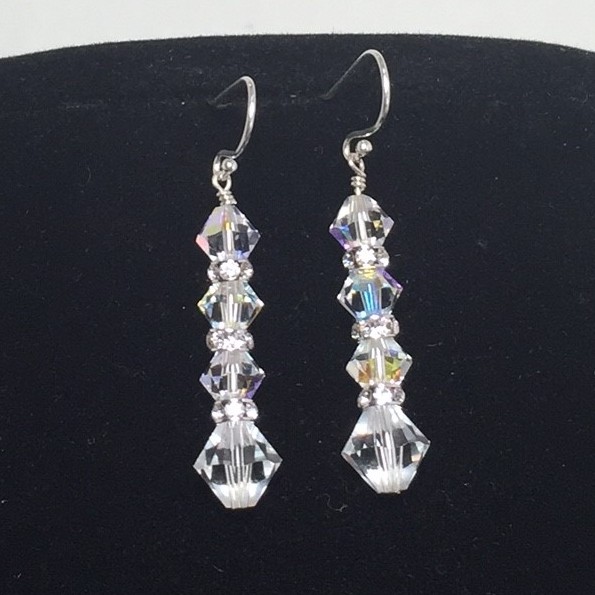 Earrings made with Swarovski Crystals