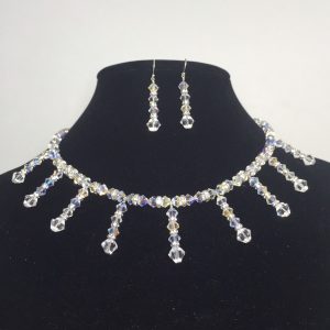Neckalce and Earrings made with Swarovski Crystals