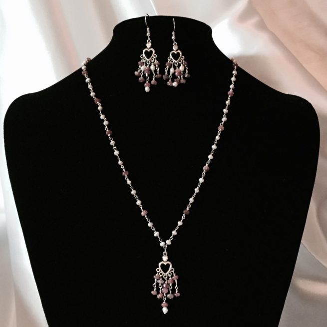 Set made with Pearls and Tourmaline
