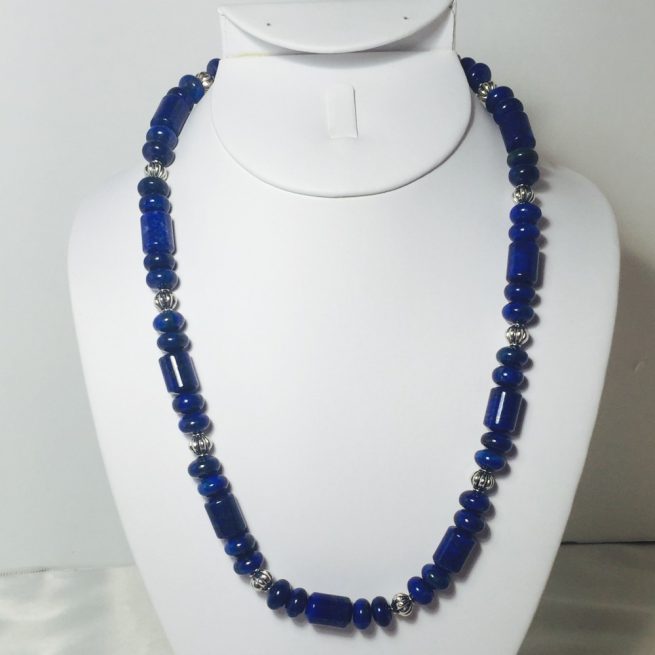 Lapis and silver necklace