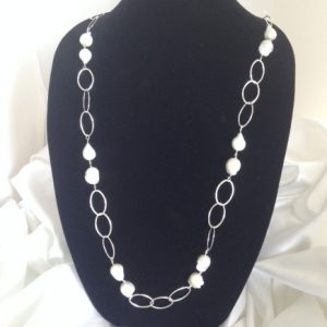 Baroque Pearl and Sterling Silver Necklace