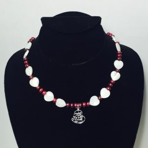 Pearl, Mother of Pearl and Sterling Silver Necklace and Earrings Set