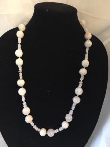 Moonstone and crystals necklace