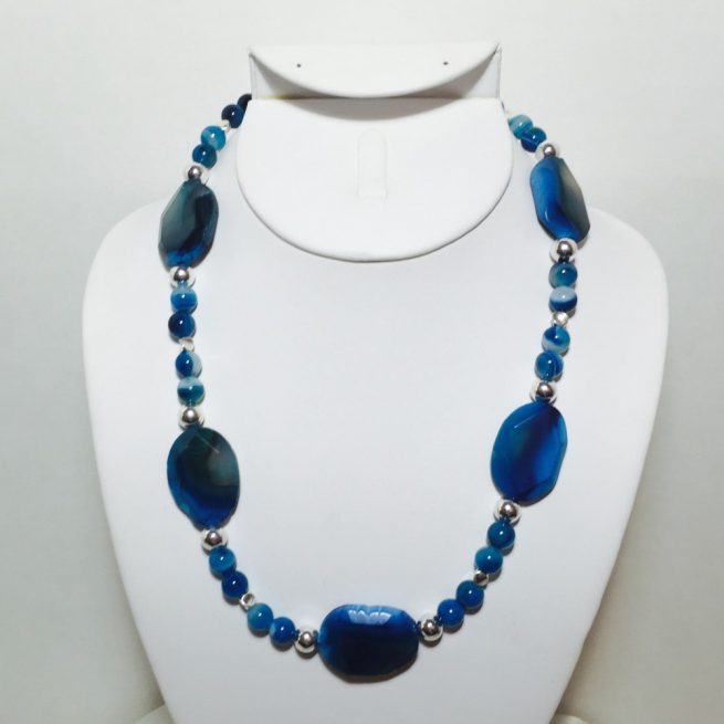 Agate and Silver Necklace