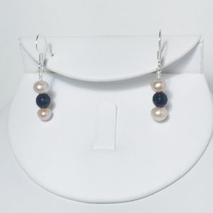 Pearl and Onyx Earrings