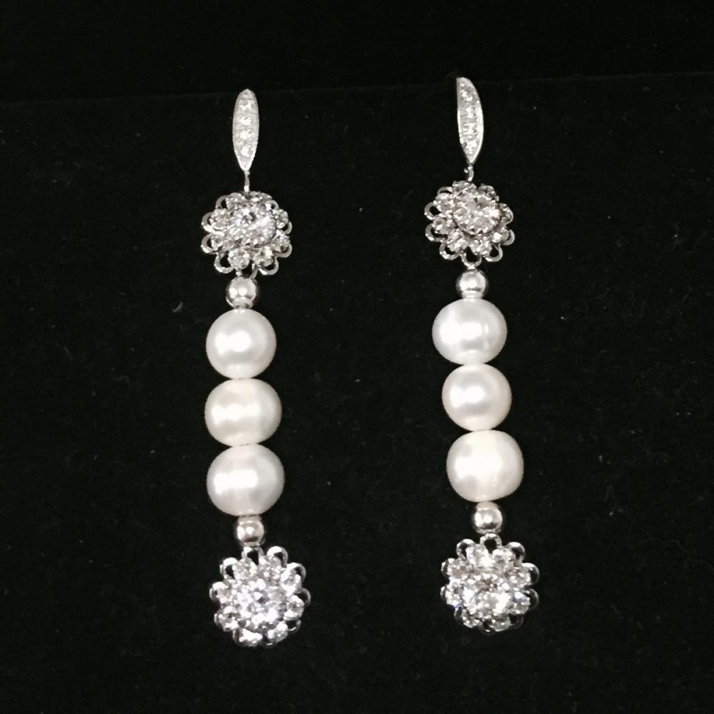 Only Yours Jewelry - Pearl Earrings, Swarovski Crystals & Sterling Silver
